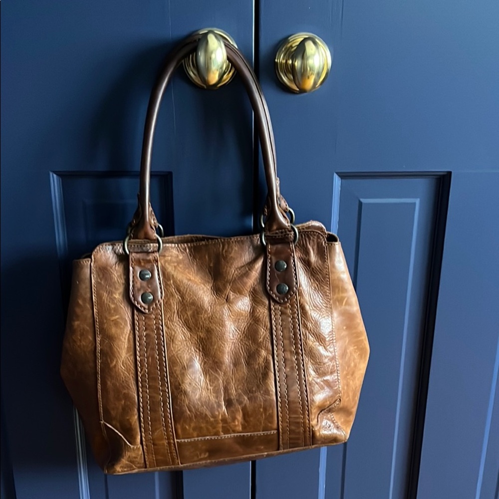 Frye Brown Leather Tote Bag, Melissa